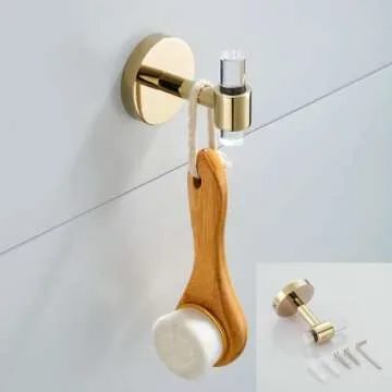 SHUNLI 4-Piece Bathroom Accessories Set - Brass & Acrylic