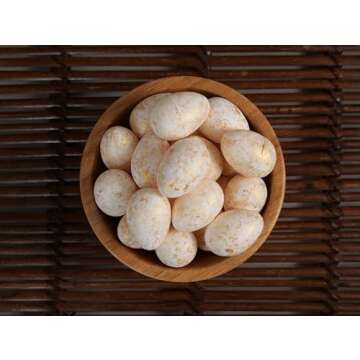 One Holiday Way Set of 25 Miniature 1.4-inch Marbled Gold Gilded Ivory White Easter Eggs – Elegant Decorative Golden Bowl, Vase or Basket Filler Springtime Decoration – Spring Home Decor Accent