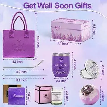 Lavender Bath Spa Gift Set for Women - Unique Birthday Gifts