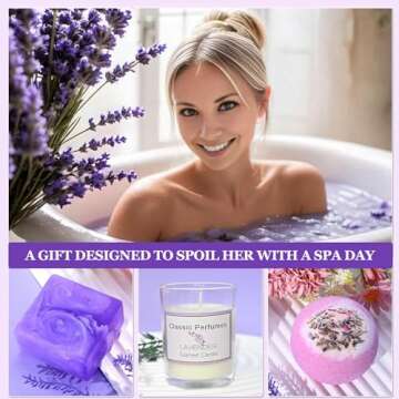 Birthday Gifts for Women, Gift Baskets for Women, Mom Birthday Gifts Anniversary Gift for Her Gifts for Girlfriend Older Daughter Friend Wife Teacher Gifts, Lavender Bath Spa Purple Gift Set for Women
