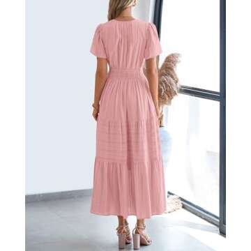 BTFBM Womens Summer Casual Maxi Dress with Pockets