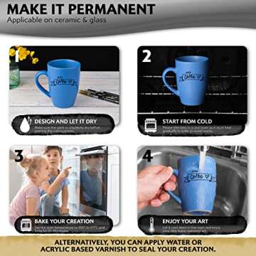 Stylo 4 Count Acrylic Metallic Pens - Black, Gold, Silver And White Paint Pens - Fine Tip Permanent Acrylic Metallic Paint Markers for Rock Painting, Glass, Wood, Ideal for Arts and Crafts