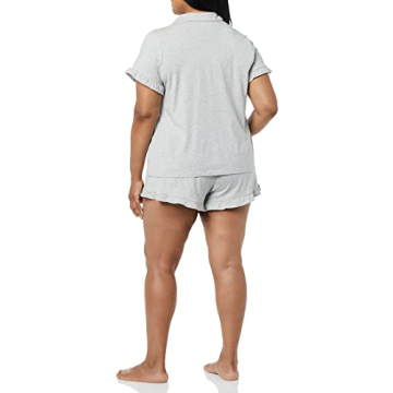 Amazon Essentials Cotton Modal Ruffle Pajama Set for Women