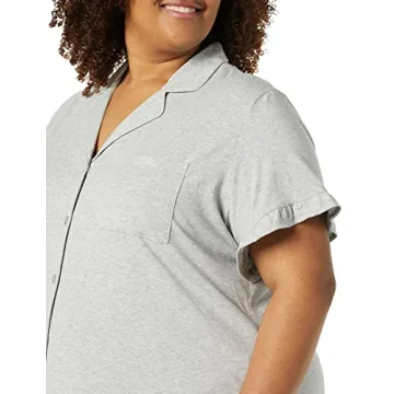 Amazon Essentials Cotton Modal Ruffle Pajama Set for Women