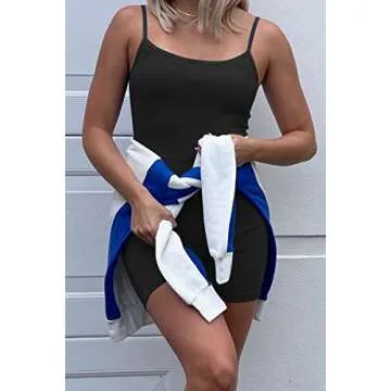 Trendy Queen Women's Black Unitard Bodysuit for 2024 Fashion