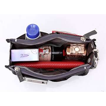 Periea Chelsy Purse Organizer Insert with Handles & 13 Pockets - 3 Sizes