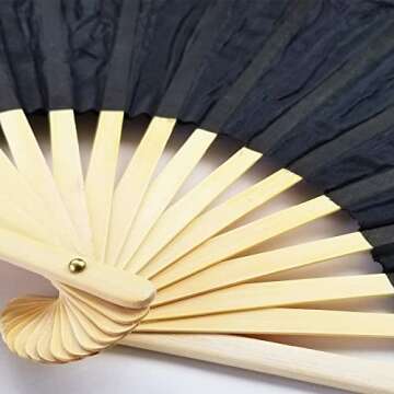 Nimiman Hand Made Women Silk Belly Dance Fan veils Turquoise Blue Purple (M)