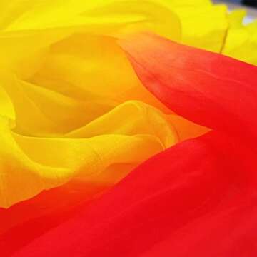 Nimiman Hand Made Women Silk Belly Dance Fan veils Turquoise Blue Purple (M)