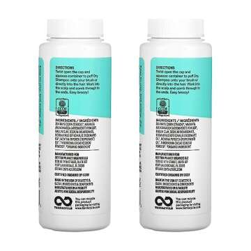 Acure Dry Shampoo - Brunette to Dark Hair - Powder Hair Care for Brunette - Refresh Treated Color Ti...
