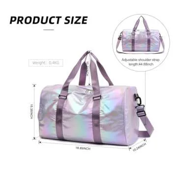 Yaopeing Waterproof Gym Bag with Shoes Compartment