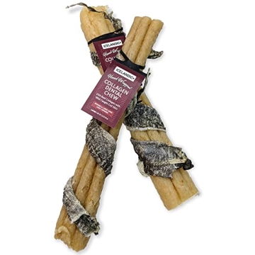 Icelandic+ Beef Collagen Dental Chew Stick with Fish Skin – 8" Healthy Treat
