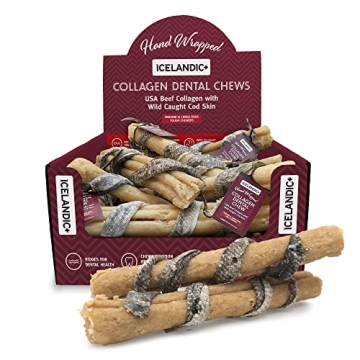 Icelandic+ Beef Collagen Dental Chew Stick Wrapped with Fish