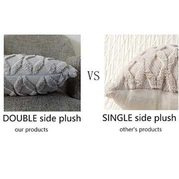 LANANAS Decorative Square Throw Pillow Covers Set Super Soft Luxury Faux Fur Pillow Case Cover for Sofa Living Room 18 x 18 Inch Pack of 2 (18"x 18", Pack of 2, Pearl White)