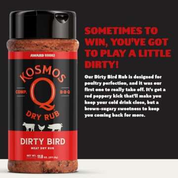 Kosmos Q Dirty Bird BBQ Rub - BBQ Rubs for Smoking & Grilling Chicken, Turkey & More - BBQ Seasoning...