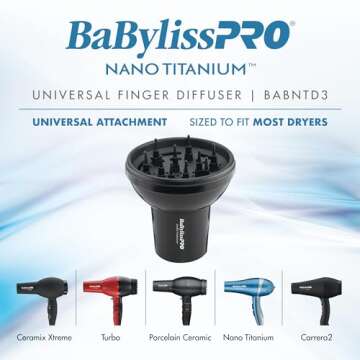 BaBylissPRO Nano Titanium Universal Finger Diffuser