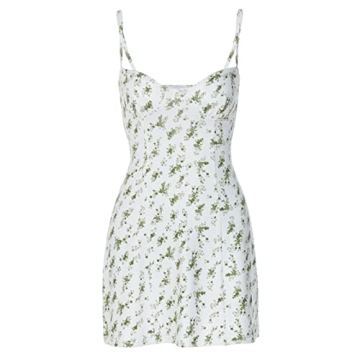Women's Floral Mini Dress Bohemian Spaghetti Strap Summer