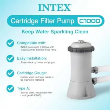 Intex C1000 Krystal Clear Filter Pump for Above Ground Pools