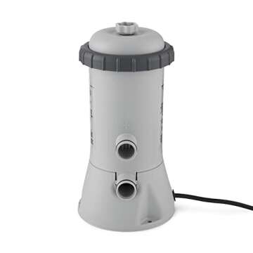 Intex C1000 Krystal Clear Cartridge Filter Pump for Above Ground Pools: 1000 GPH Pump Flow Rate – Improved Circulation and Filtration – Easy Installation – Improved Water Clarity – Easy-to-Clean