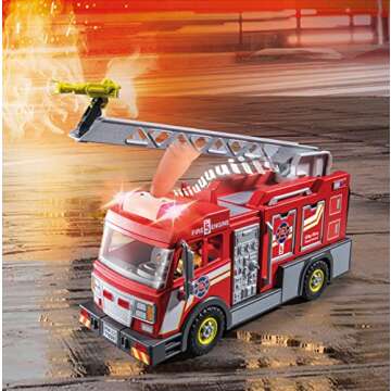 Playmobil Fire Truck with Accessories and 2 Figures