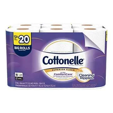 Cottonelle Ultra ComfortCare Soft Toilet Paper - 12 Big Rolls, Bath Tissue