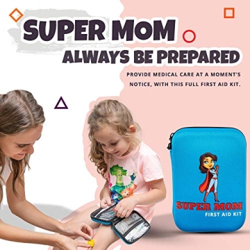 Super Mom First Aid Kit 85 Piece Portable for Emergencies
