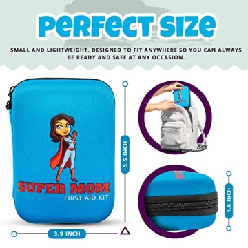 Super Mom First Aid Kit 85 Piece Portable for Emergencies