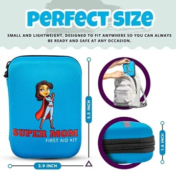 Super Mom First Aid Kit 85 Piece Portable for Emergencies