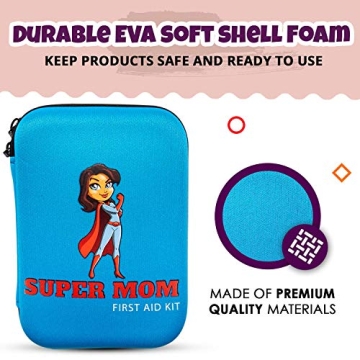 Super Mom First Aid Kit 85 Piece Portable for Emergencies