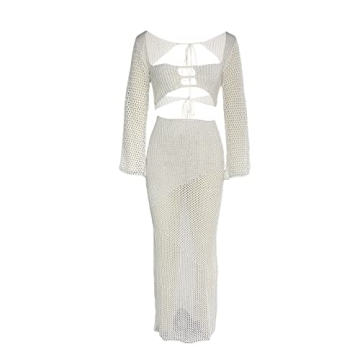 Elegant Tsnbre Knit Two Piece Summer Set for Women