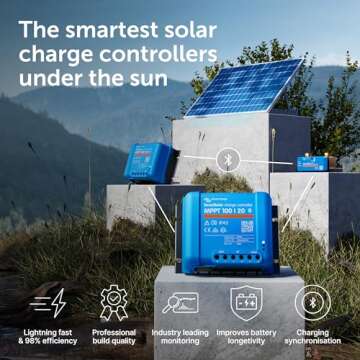 Victron Energy SmartSolar MPPT Solar Charge Controller (Bluetooth) - Charge Controllers for Solar Pa...