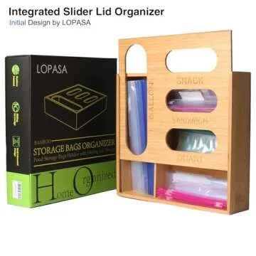 LOPASA Baggie Organizer for Neat Kitchen Storage Bags