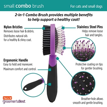 Groomer’s Best Combo Brush for Cats & Small Dogs