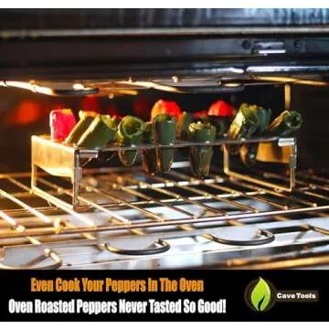 Cave Tools Jalapeno Corer Tool Grill Topper for Cooking Peppers, Chicken Legs & Wings or Chili - 24 Capacity Racks- BBQ Grill and Smoker Accessories, Dishwasher Safe