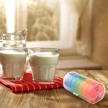 Daily Pill Organizer with AM/PM Labels for Supplements