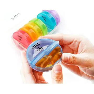 Daily Pill Organizer with AM/PM Labels for Supplements