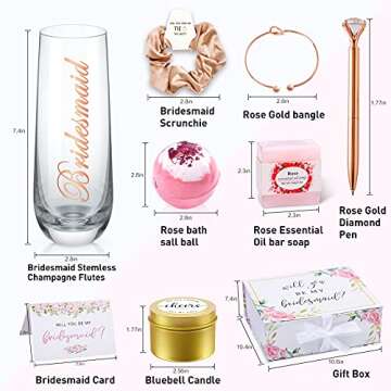 Bridesmaid Proposal Gifts Sets, Will You be My Bridesmaid Gift, Engagement Wedding Gifts Bridesmaids...
