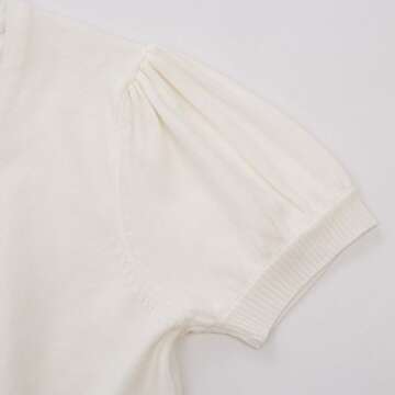 Belle Poque Plus Size Button Down Sweater White Bolero Shrug for Women XXL White