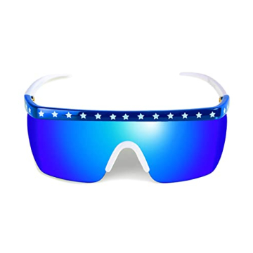 Tipsy Elves Say Can You See Sunglasses - Red White and Blue USA Patriotic American Flag Sunglasses