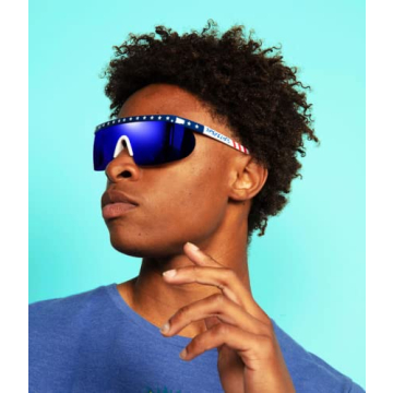 Tipsy Elves Say Can You See Sunglasses - Red White and Blue USA Patriotic American Flag Sunglasses