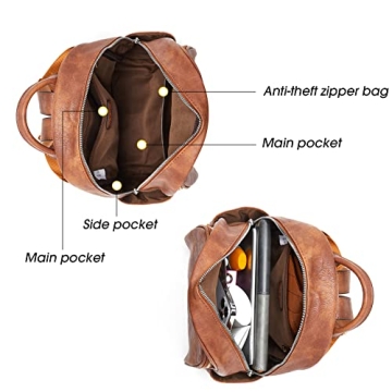 Telena Mini Leather Backpack Purse for Women Stylish and Functional