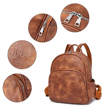 Telena Mini Leather Backpack Purse for Women Stylish and Functional