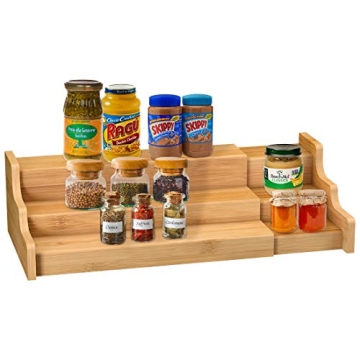 Spice Rack Kitchen Organizer Bamboo Expandable Shelf