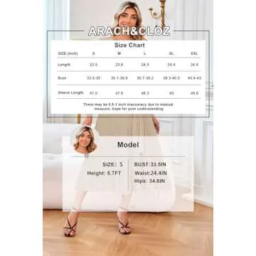 Arach&Cloz Women's Sweater Dress - Stylish & Versatile