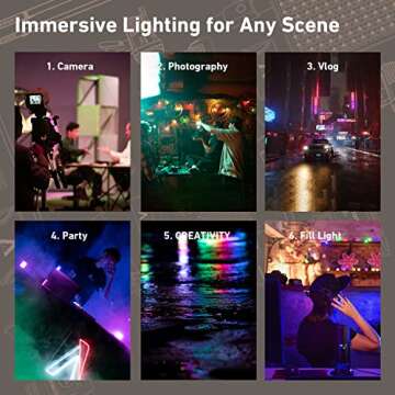 Aputure MC Aputure Amaran AL-MC RGB Led Video Light TLCI/CRI 96+ RGB 0-360 Full Color 3200-6500K Adjustable 0-100% Stepless Dimming CCT/HSI/FX Mode Built-in Lighting Effect App Control Wireless Charge