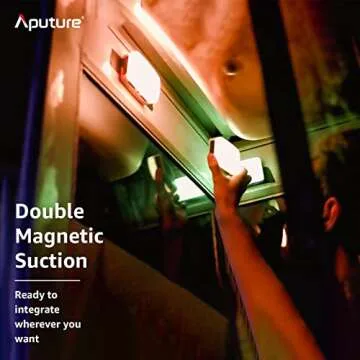 Aputure MC Aputure Amaran AL-MC RGB Led Video Light TLCI/CRI 96+ RGB 0-360 Full Color 3200-6500K Adjustable 0-100% Stepless Dimming CCT/HSI/FX Mode Built-in Lighting Effect App Control Wireless Charge