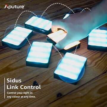 Aputure MC Aputure Amaran AL-MC RGB Led Video Light TLCI/CRI 96+ RGB 0-360 Full Color 3200-6500K Adjustable 0-100% Stepless Dimming CCT/HSI/FX Mode Built-in Lighting Effect App Control Wireless Charge