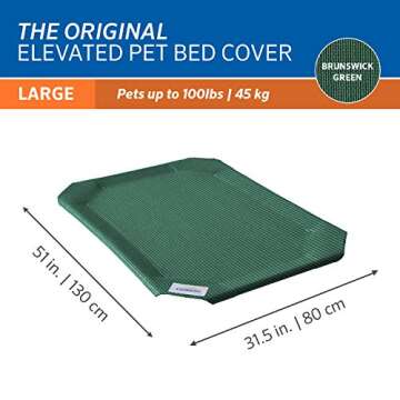 Original Pet Bed Replacement Cover - Brunswick Green - Large (43.5" x 31.5")
