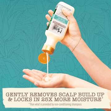 Maui Moisture Scalp Care Clarifying Shampoo, Apple Cider Vinegar Curly Hair Shampoo Moisturizes & Removes Scalp Build-Up, Sulfate-Free Surfactants, 13 fl. oz