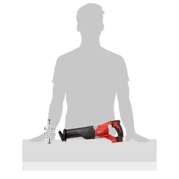 Milwaukee 2621-20 M18 18V Lithium Ion Cordless Sawzall 3,000RPM Reciprocating Saw with Quik Lok Blade Clamp and All Metal Gearbox (Bare Tool)