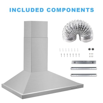 Tieasy 36" Stainless Steel Range Hood with LED